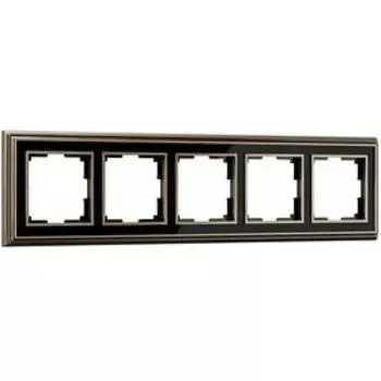 Рамка на 5 постов WL17-Frame-05, цвет черный, бронза