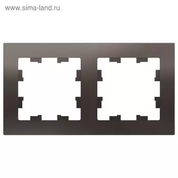 Рамка SE ATLASDESIGN, 2-х постовая, универсальная, цвет мокко