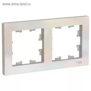 Рамка SE ATLASDESIGN, 2-х постовая, универсальная, цвет жемчуг