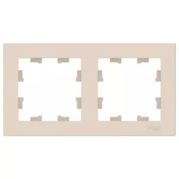Рамка SE AtlasDesign, 2 поста, универсальная, бежевая, ATN000202