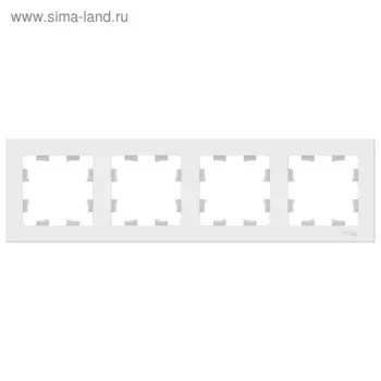 Рамка SE AtlasDesign, 4 поста, универсальная, белая, ATN000104
