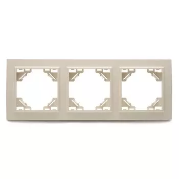 Рамка трехместная горизонтальная, серия Эрна, PFR00-9003-02, слоновая кость