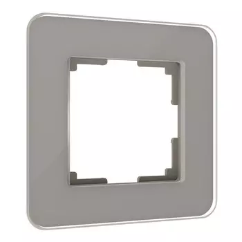 Рамка W0012417, 1 розетка Elite, дымчатый, стекло
