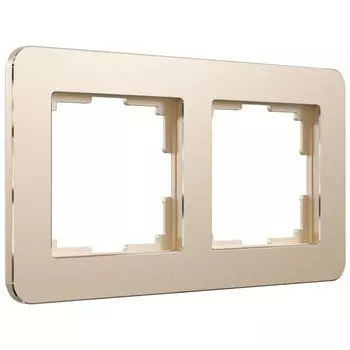 Рамка W0022611, 2 розетки Platinum, шампань