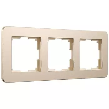 Рамка W0032611, 3 розетки Platinum, шампань