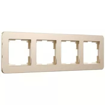 Рамка W0042611, 4 розетки Platinum, шампань