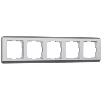 Рамка W0052106, 5 розеток Stream, серебряный