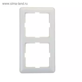 Рамка "W59" SchE KD-2-18, двухместная, цвет белый