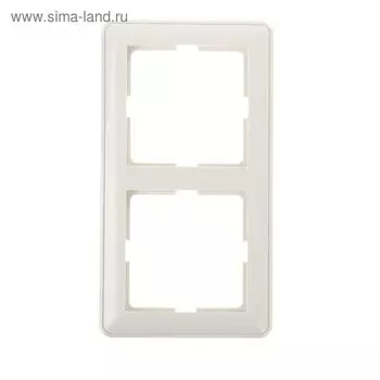 Рамка "W59" SchE KD-2-28, двухместная, бежевая