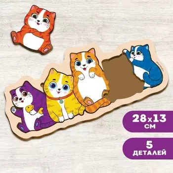 Рамка - вкладыш «Коты», 5 деталей