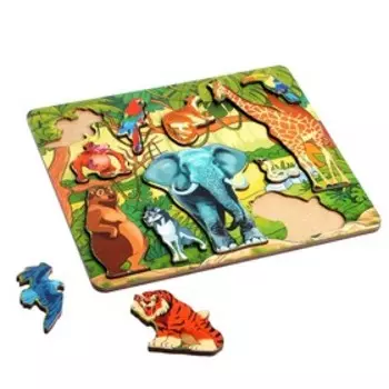 Рамка-вкладыш «Кто живет в джунглях?»