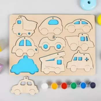 Рамка-вкладыш "Машинки", с красками