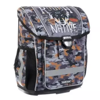 Ранец школьный на замке, 37 х 30 х 16 см, Erich Krause ErgoLine 16L, жёсткое дно, Rough Native 48336