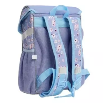 Ранец на замке Me To You, 37 х 29 х 19 см, для девочки, с брелоком, голубой