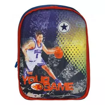 Ранец ученический, цвет сине-красный, 270x370x170