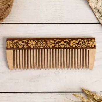 Расческа "Цветы", 12х4,5 см