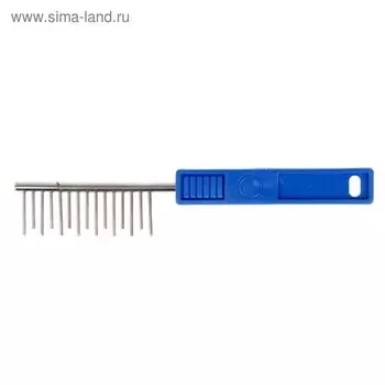 Расческа разнозубая "Зооник", пластиковая ручка, микс