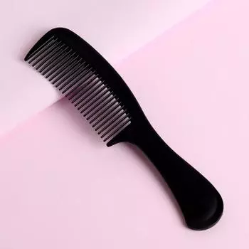 Расчёска с ручкой, 183.5(±1) см, чёрная