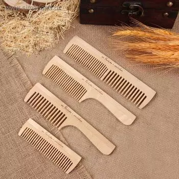 Расчёска деревянная, фасовка 25 шт, форма МИКС