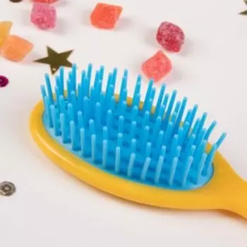 Расчёска - мини массажная, 4.513 (±1) см, рисунок МИКС