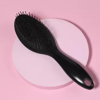 Расчёска массажная, 6,5 22,5 см, цвет чёрный