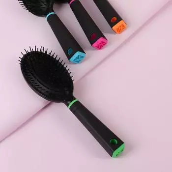 Расчёска массажная, 6 24,3 см, цвет МИКС/чёрный