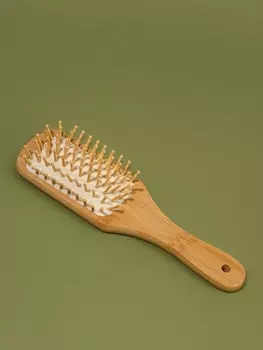 Расчёска массажная BAMBOO, бамбуковая, 22.56.5 см