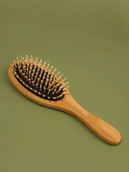 Расчёска массажная BAMBOO, бамбуковая, овальная, 248 см