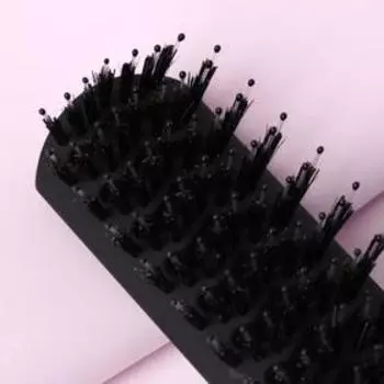 Расчёска массажная, комбинированная щетина, вентилируемая, 4,4 × 24 см, цвет чёрный