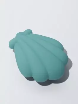 Расчёска массажная «Ракушка», 118.5 см, голубая