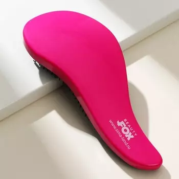 Массажная расчёска волна Beauty Fox, ярко-розовая