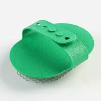 Расчёска-наладонник с металлическими зубьями, 138.5 см, зелёная