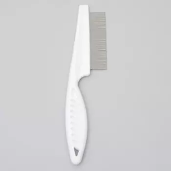 Расчёска с частыми зубьями, 18 см, пластиковая ручка, белая