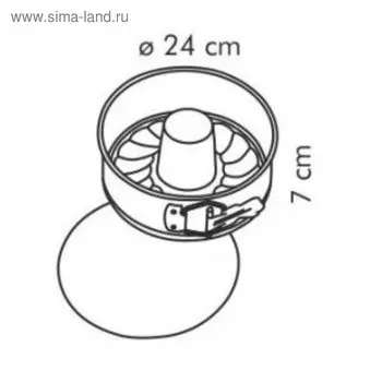 Раскладная форма Tescoma Delicia для запекания торта и кекса, нержавеющая сталь, 24 см