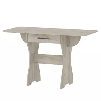 Раскладной стол с ящиком, 600(1200)570750 мм, цвет дуб крафт серый