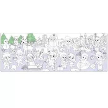 Раскраска длинная «Новогодние хлопоты»