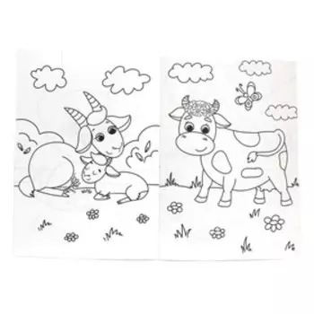 Раскраска «Кто живёт на ферме?», А4