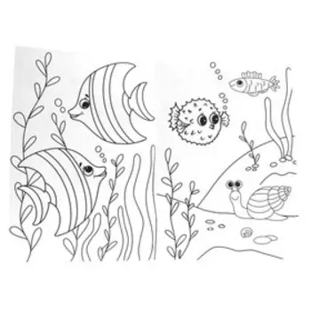 Раскраска «Кто живёт в океане?», А4