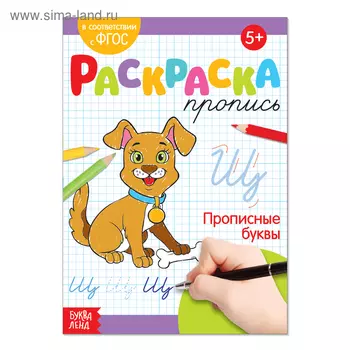 Раскраска пропись «Прописные буквы», 20 стр.