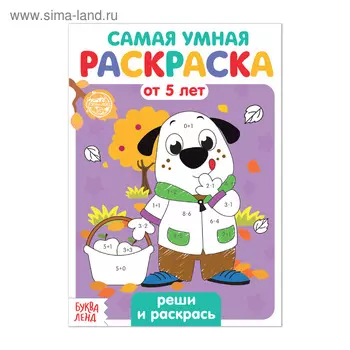 Раскраска детская «Реши и раскрась», 12 стр.