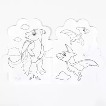 Раскраска детская «Динозаврик», 16 стр., с наклейками