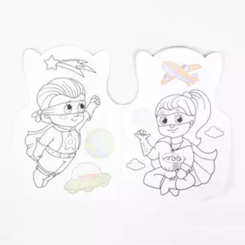 Раскраска детская «Супергерои», 16 стр., с наклейками