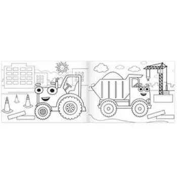 Раскраска «Стройка», 12 стр., «Синий трактор»