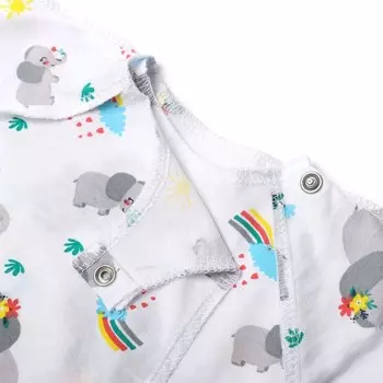 Распашонка детская, цвет белый/слоники, рост 56 см