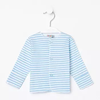 Распашонка детская, цвет голубой/полоска, рост 62 см