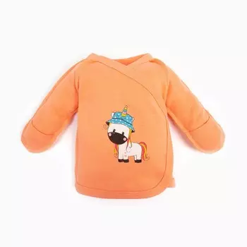 Распашонка детская, цвет персиковый, рост 62-68см