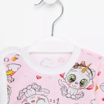 Распашонка детская, цвет розовый, рост 68 см