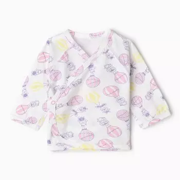 Распашонка на кнопках, цвет синий/воздушный шар, рост 56 см