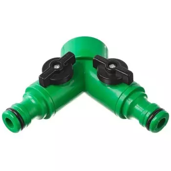 Распределитель 2-канальный, внутренняя резьба 3/4" (19 мм), быстросъёмное соединение, пластик