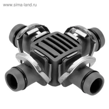 Распределитель-крестовина, 1/2" (12 мм), набор 2 шт., в блистере
